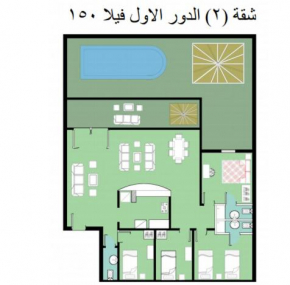 Chalet 2 v150 first floor 4 bedrooms green beach